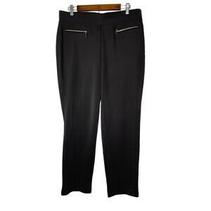 Chico's slacks pants trousers women's 12 pull on black THE CHICOS COLLECTION
